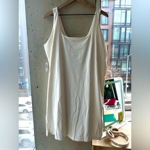 Old Navy women’s Sleeveless PowerSoft Mini Skort Dress, white, size XXL.